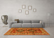 Machine Washable Persian Yellow Traditional Rug in a Living Room, wshtr2789yw