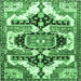 Square Persian Emerald Green Traditional Rug, tr278emgrn