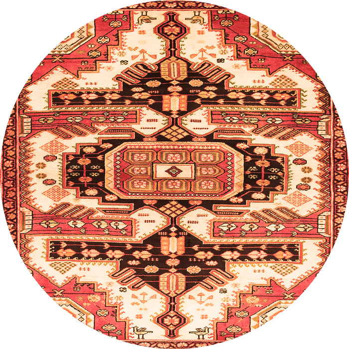 Square Persian Orange Traditional Rug, tr278org