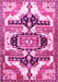 Machine Washable Persian Pink Traditional Rug, wshtr278pnk