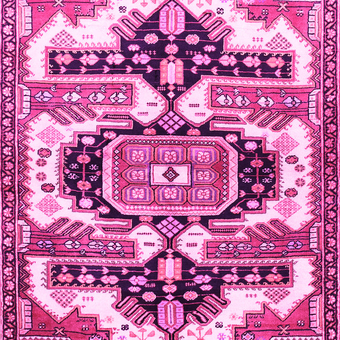 Machine Washable Persian Pink Traditional Rug, wshtr278pnk