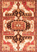 Serging Thickness of Machine Washable Persian Orange Traditional Area Rugs, wshtr278org