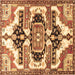 Square Persian Brown Traditional Rug, tr278brn