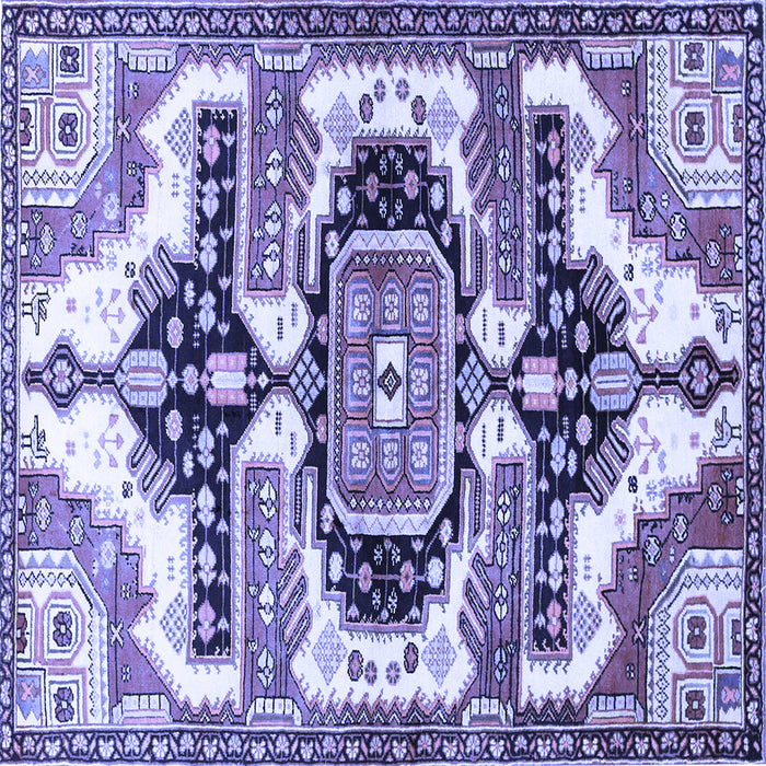 Square Persian Blue Traditional Rug, tr278blu