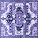 Square Persian Blue Traditional Rug, tr278blu