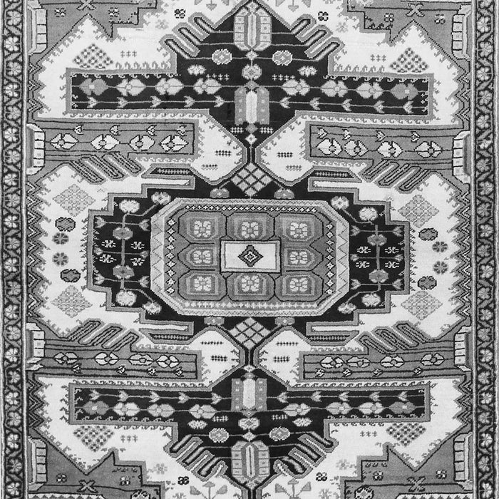 Serging Thickness of Machine Washable Persian Gray Traditional Rug, wshtr278gry