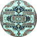 Round Persian Light Blue Traditional Rug, tr278lblu