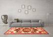 Machine Washable Persian Orange Traditional Area Rugs in a Living Room, wshtr278org