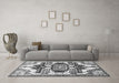 Machine Washable Persian Gray Traditional Rug in a Living Room,, wshtr278gry