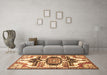 Machine Washable Persian Brown Traditional Rug in a Living Room,, wshtr278brn