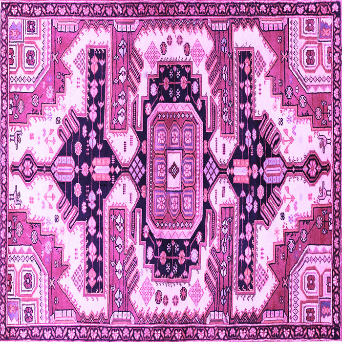 Square Persian Purple Traditional Rug, tr278pur