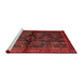 Sideview of Machine Washable Traditional Red Rug, wshtr2790