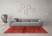 Machine Washable Persian Orange Traditional Area Rugs in a Living Room, wshtr2790org