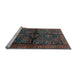 Sideview of Machine Washable Persian Light Blue Traditional Rug, wshtr2790lblu