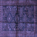 Square Machine Washable Persian Blue Traditional Rug, wshtr2790blu