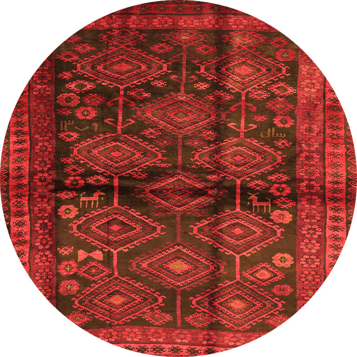 Machine Washable Persian Orange Traditional Area Rugs, wshtr2790org