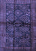 Machine Washable Persian Blue Traditional Rug, wshtr2790blu