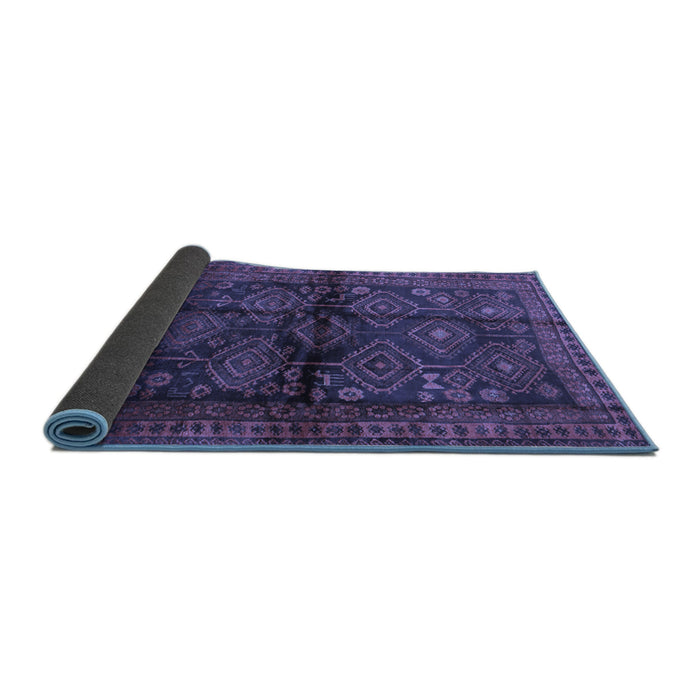 Sideview of Persian Blue Traditional Rug, tr2790blu