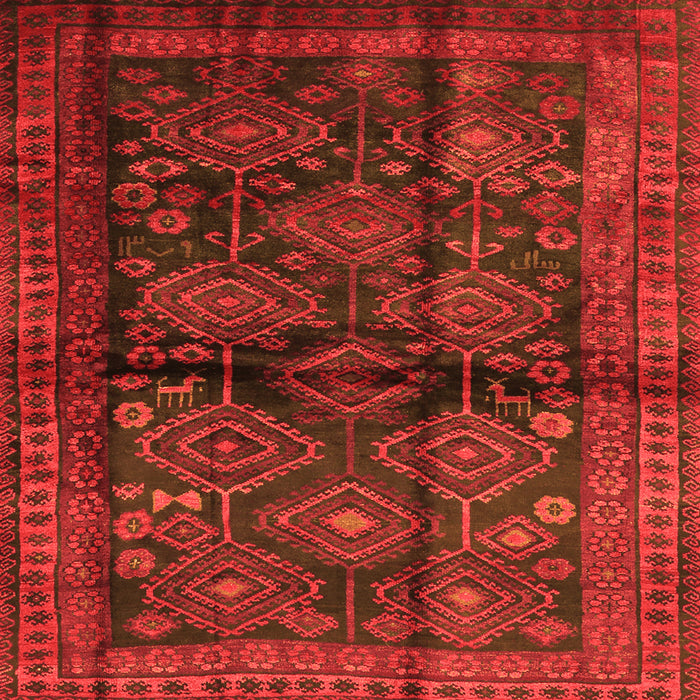 Serging Thickness of Persian Orange Traditional Rug, tr2790org