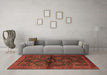 Machine Washable Persian Brown Traditional Rug in a Living Room,, wshtr2790brn