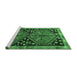 Sideview of Machine Washable Persian Emerald Green Traditional Area Rugs, wshtr2791emgrn