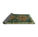 Sideview of Persian Turquoise Traditional Rug, tr2791turq