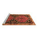 Sideview of Machine Washable Persian Brown Traditional Rug, wshtr2791brn