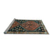 Sideview of Machine Washable Persian Light Blue Traditional Rug, wshtr2791lblu