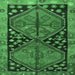 Square Persian Emerald Green Traditional Rug, tr2791emgrn