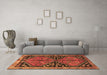 Machine Washable Persian Brown Traditional Rug in a Living Room,, wshtr2791brn