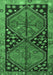 Machine Washable Persian Emerald Green Traditional Area Rugs, wshtr2791emgrn