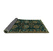 Sideview of Persian Turquoise Traditional Rug, tr2792turq
