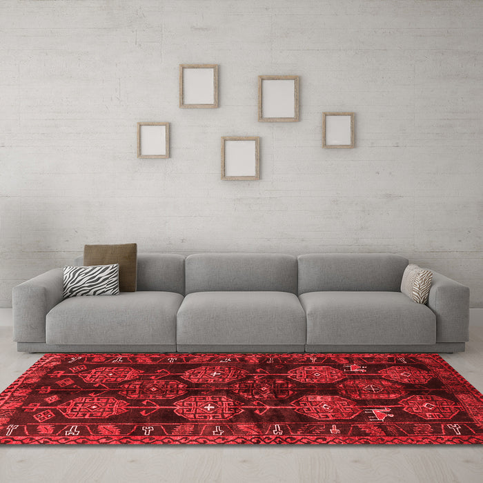 Traditional Red Washable Rugs