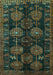 Machine Washable Persian Turquoise Traditional Area Rugs, wshtr2792turq