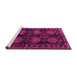 Sideview of Machine Washable Persian Pink Traditional Rug, wshtr2792pnk