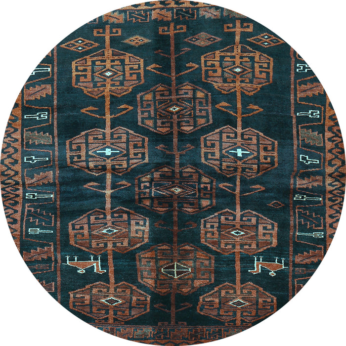 Round Machine Washable Persian Light Blue Traditional Rug, wshtr2792lblu