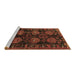 Sideview of Machine Washable Persian Brown Traditional Rug, wshtr2792brn