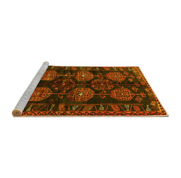 Sideview of Machine Washable Persian Yellow Traditional Rug, wshtr2792yw