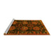 Sideview of Machine Washable Persian Yellow Traditional Rug, wshtr2792yw