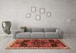 Machine Washable Persian Brown Traditional Rug in a Living Room,, wshtr2793brn