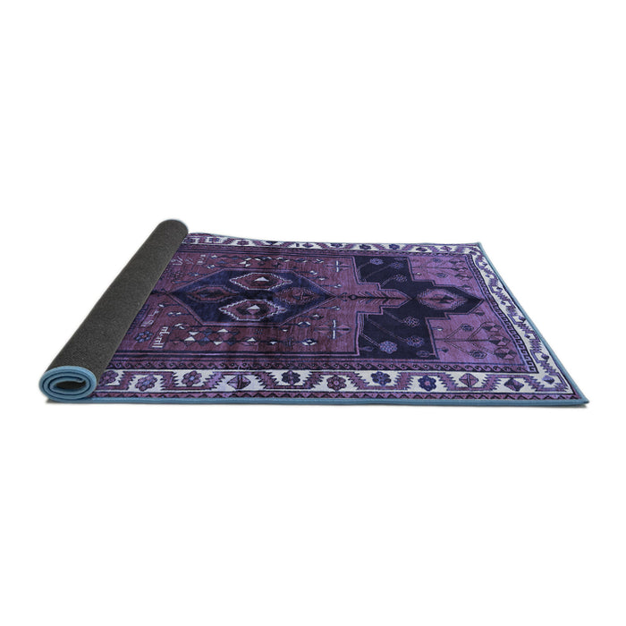 Sideview of Persian Blue Traditional Rug, tr2793blu