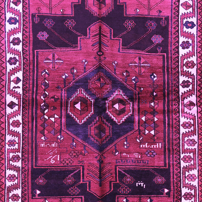 Machine Washable Persian Purple Traditional Area Rugs, wshtr2793pur