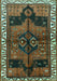 Machine Washable Persian Turquoise Traditional Area Rugs, wshtr2793turq