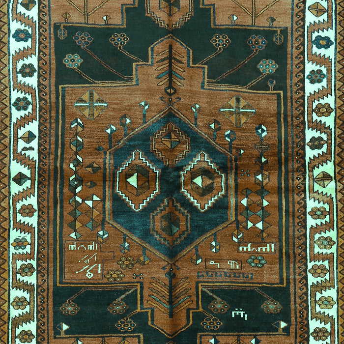 Machine Washable Persian Turquoise Traditional Area Rugs, wshtr2793turq