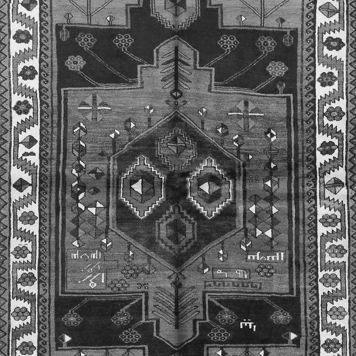 Serging Thickness of Machine Washable Persian Gray Traditional Rug, wshtr2793gry