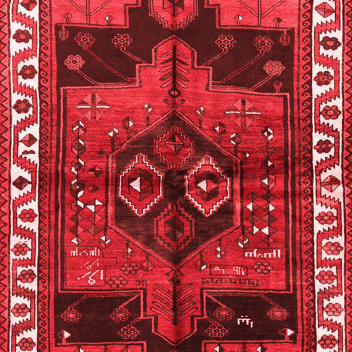 Machine Washable Persian Red Traditional Rug, wshtr2793red