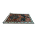 Sideview of Machine Washable Persian Light Blue Traditional Rug, wshtr2793lblu