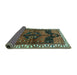 Sideview of Persian Turquoise Traditional Rug, tr2793turq