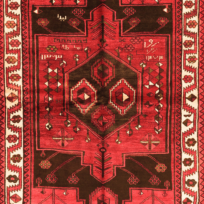 Serging Thickness of Machine Washable Persian Orange Traditional Area Rugs, wshtr2793org