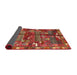 Sideview of Traditional Rust Pink Animal Rug, tr2794